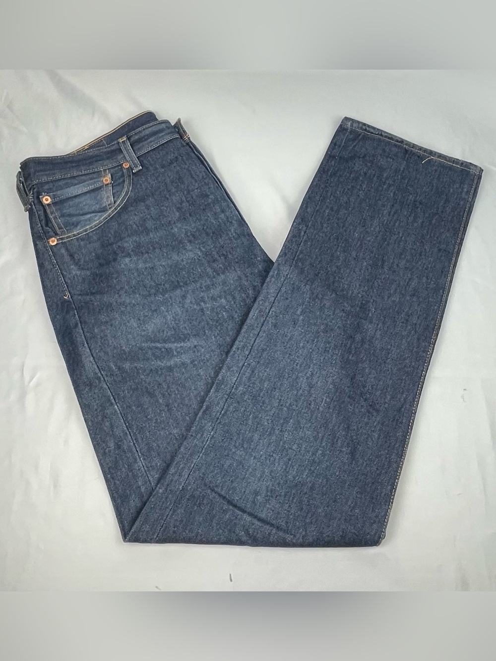 Levi's 501 Original Shrink-To-Fit Men's Straight Denim Jeans Rigid Indigo 35x34